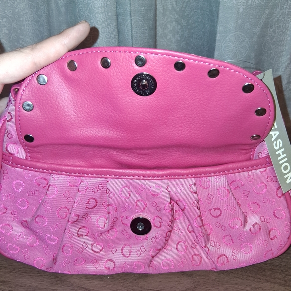 Pink Shoulder Bag with Studded Detailing - Picture 5 of 13